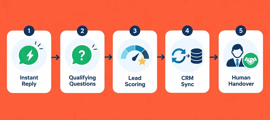 How an AI chatbot qualifies leads on WhatsApp step by step