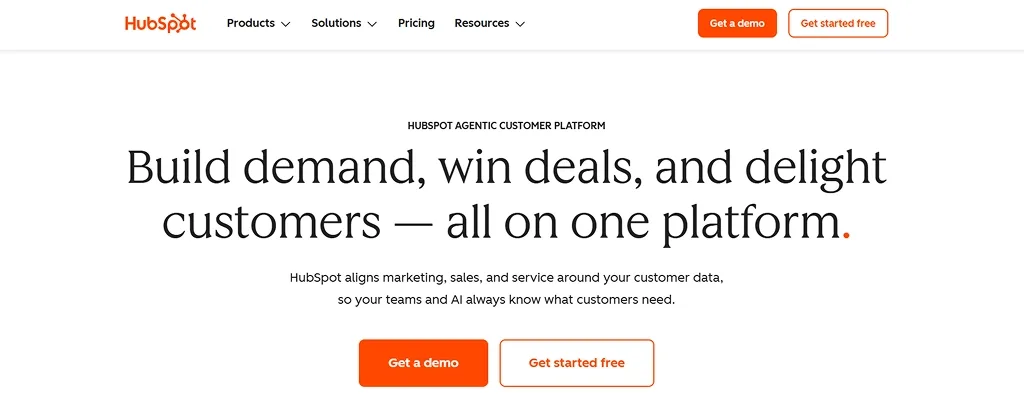 HubSpot CRM software dashboard
