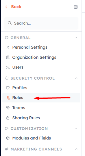 Step 2 — Go to Roles