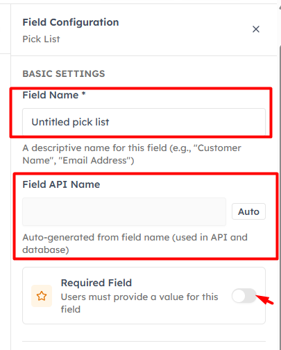 Step 6 — Configure the field
