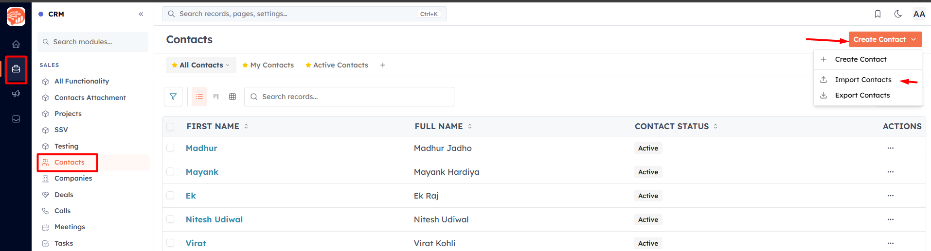 Step 1 — Import Contacts