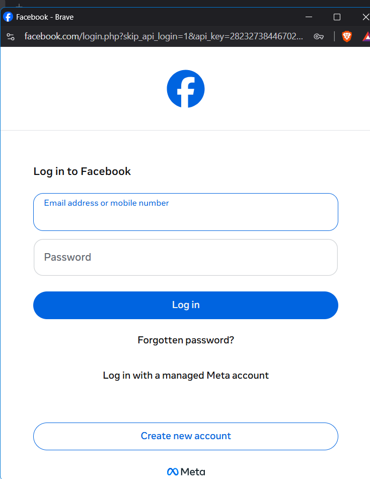 Step 2 — Start the Meta signup