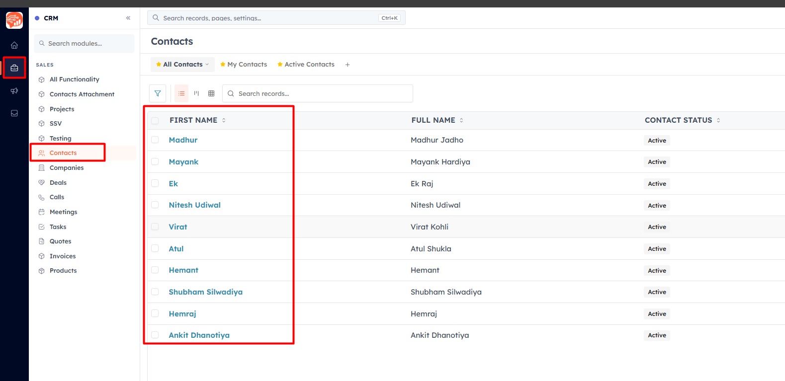 Step 1 — Open the contact record