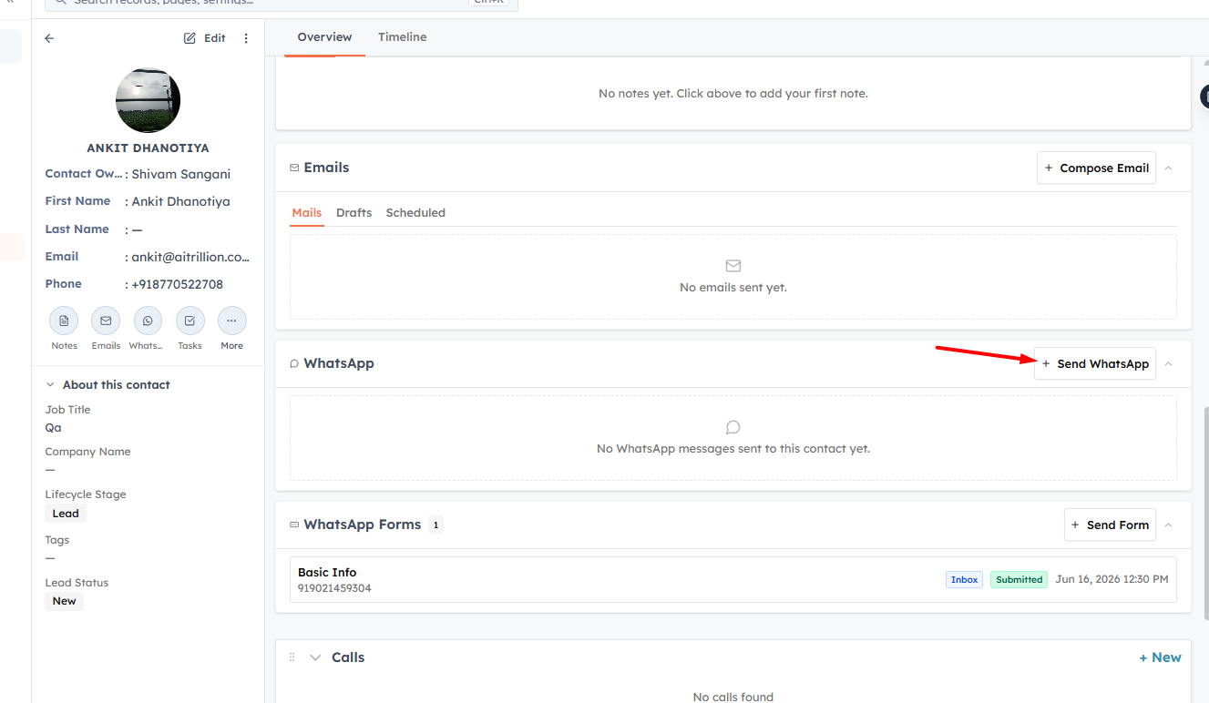 Step 2 — Send a WhatsApp message