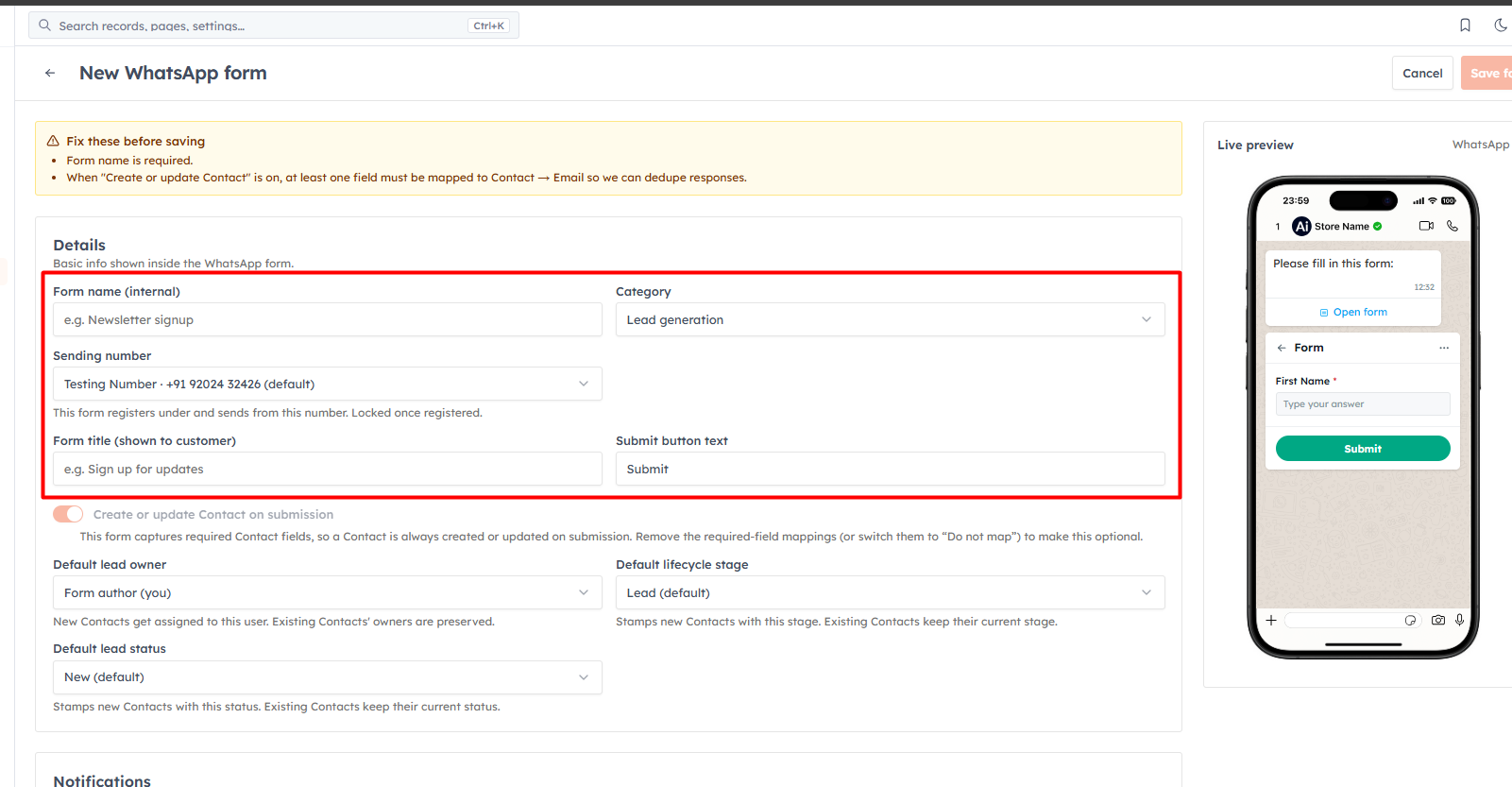 Step 2 — Create a form