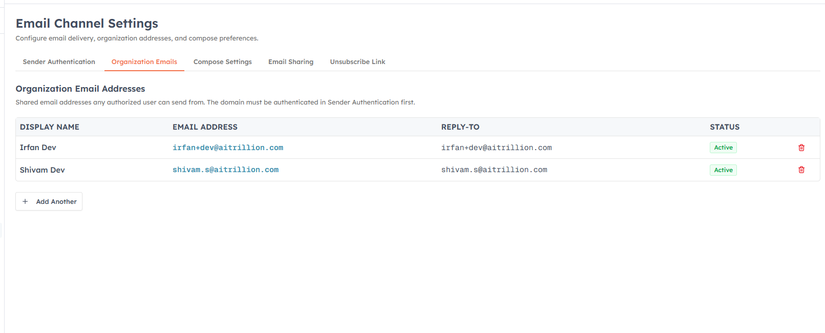 Email in AI Engage CRM