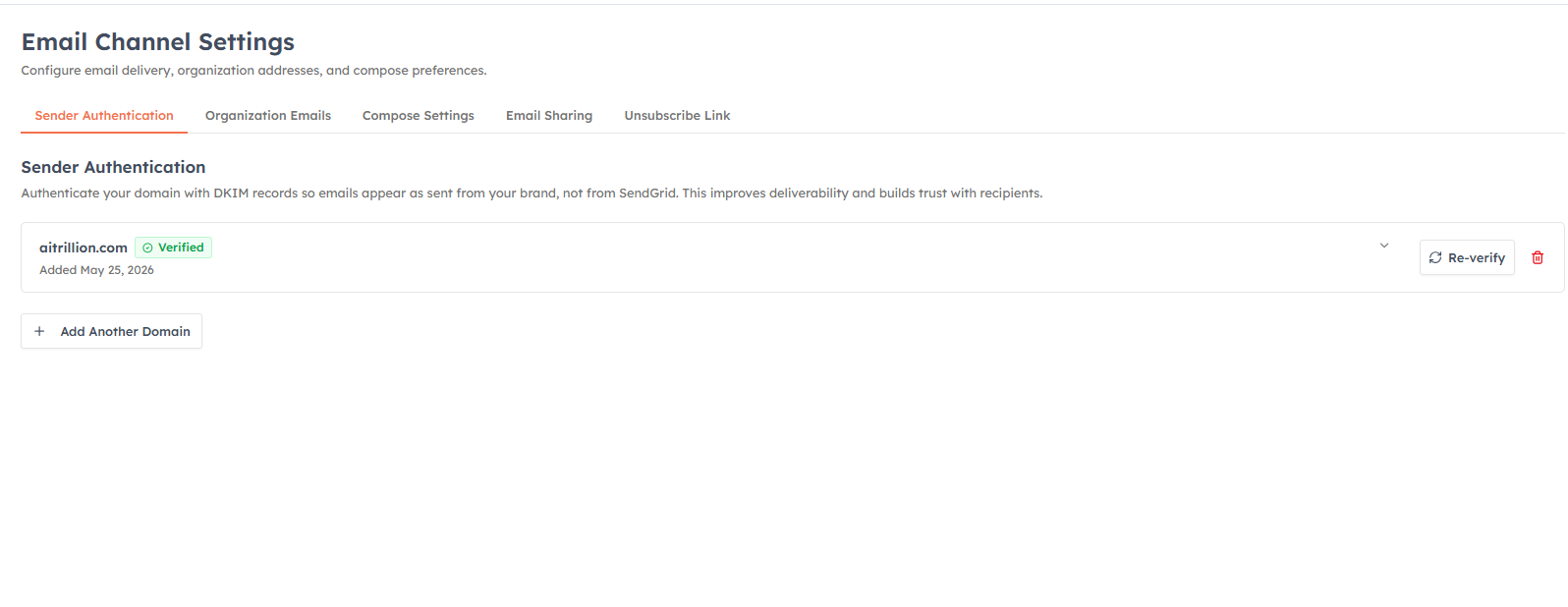 Email in AI Engage CRM