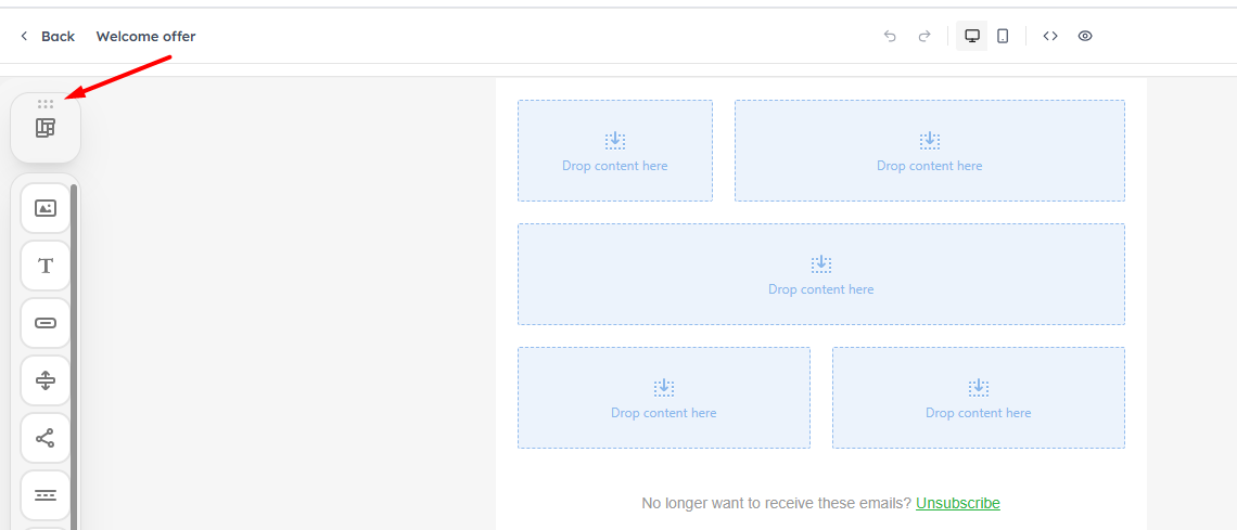 Step 3 — Design in the email editor