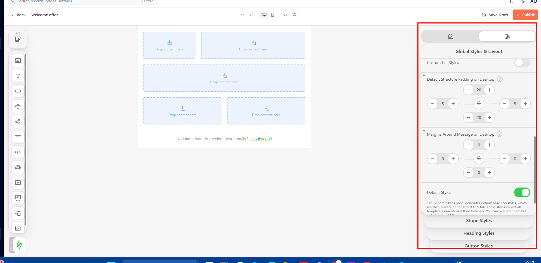 Step 3 — Design in the email editor