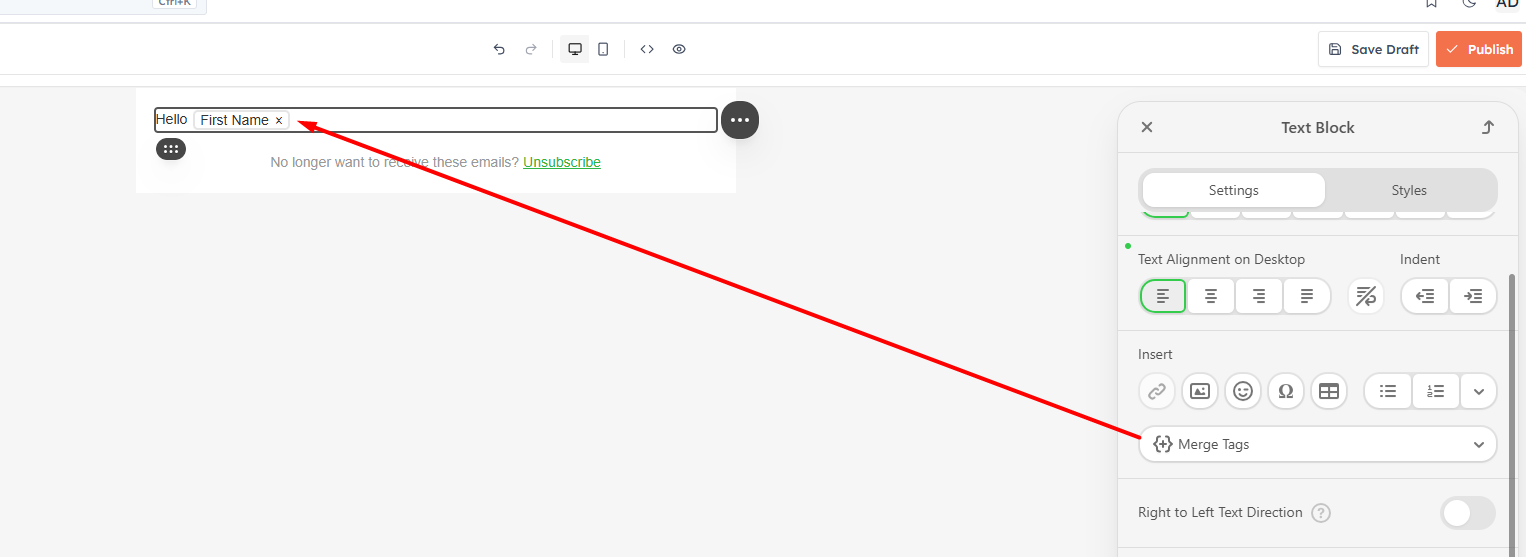 Step 3 — Design in the email editor