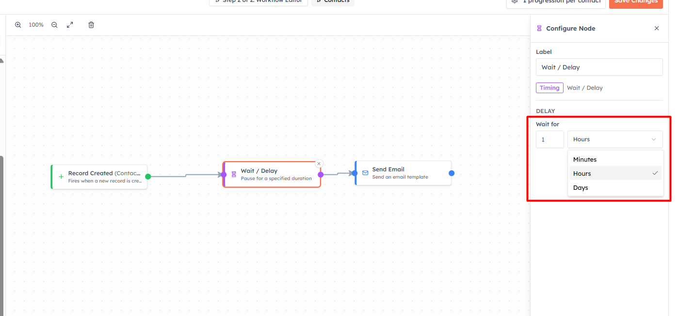 How the Wait block works