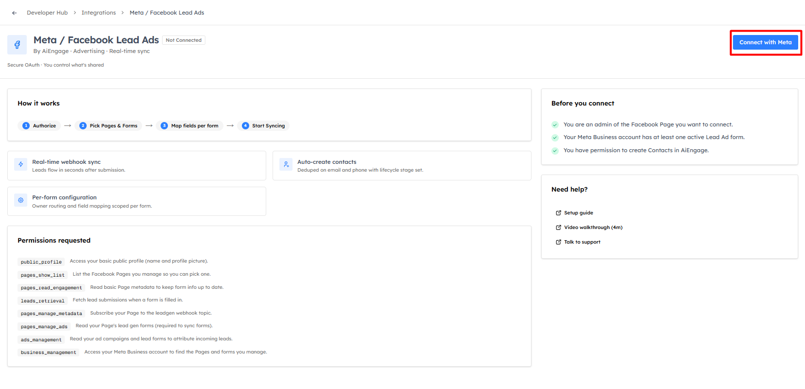Step 1 — Authorize with Meta