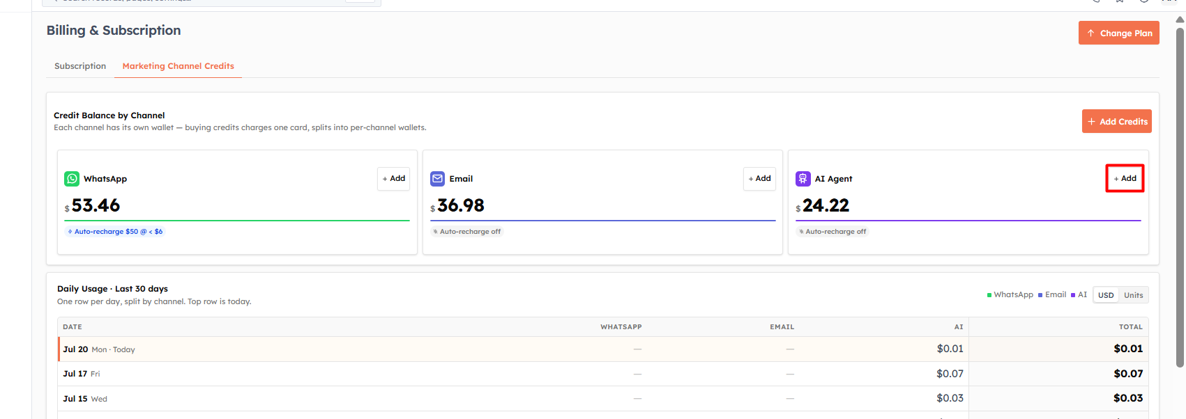 Step 3 — Add AI credits