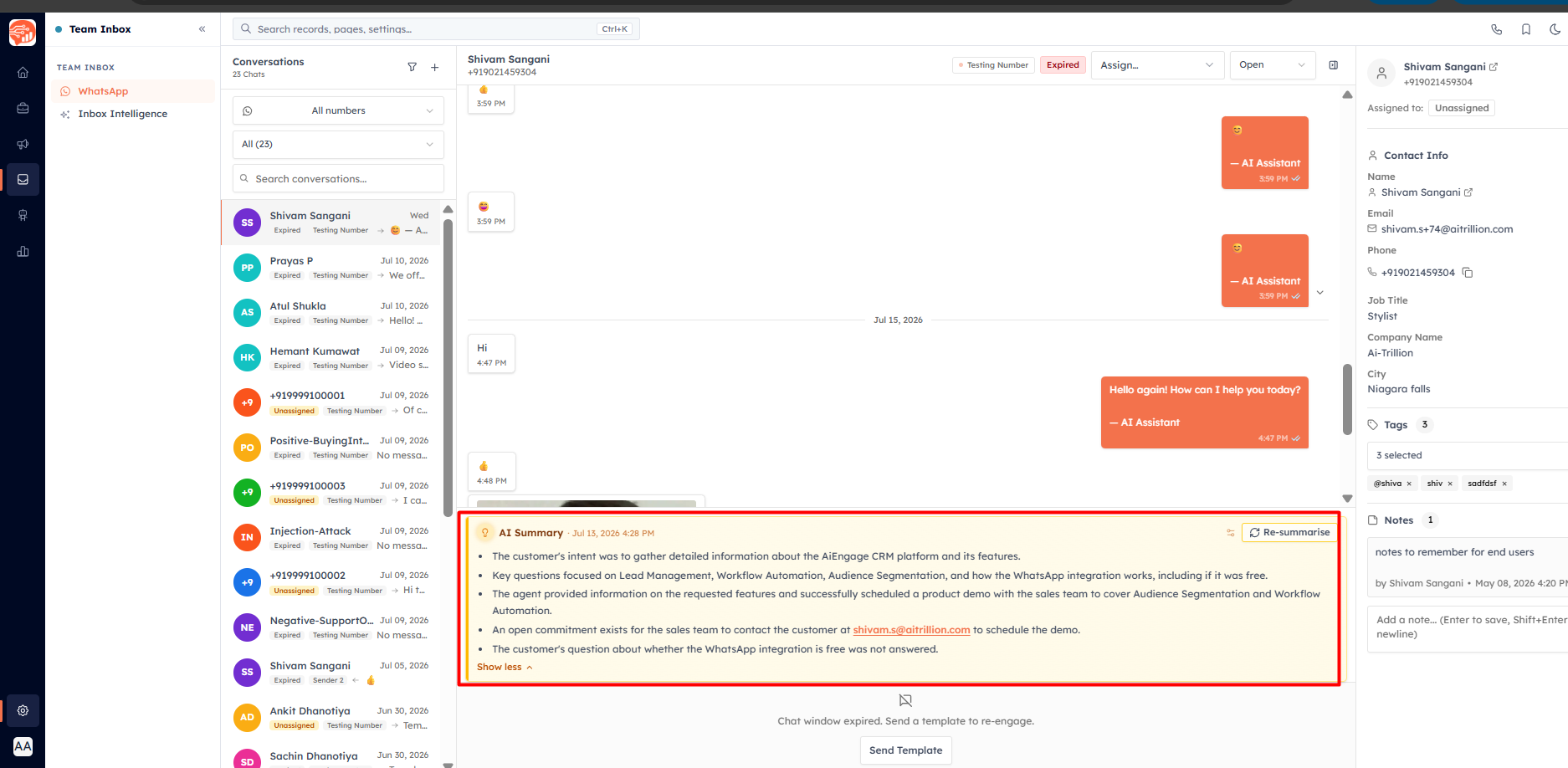 Set the summary style — AI Behaviours