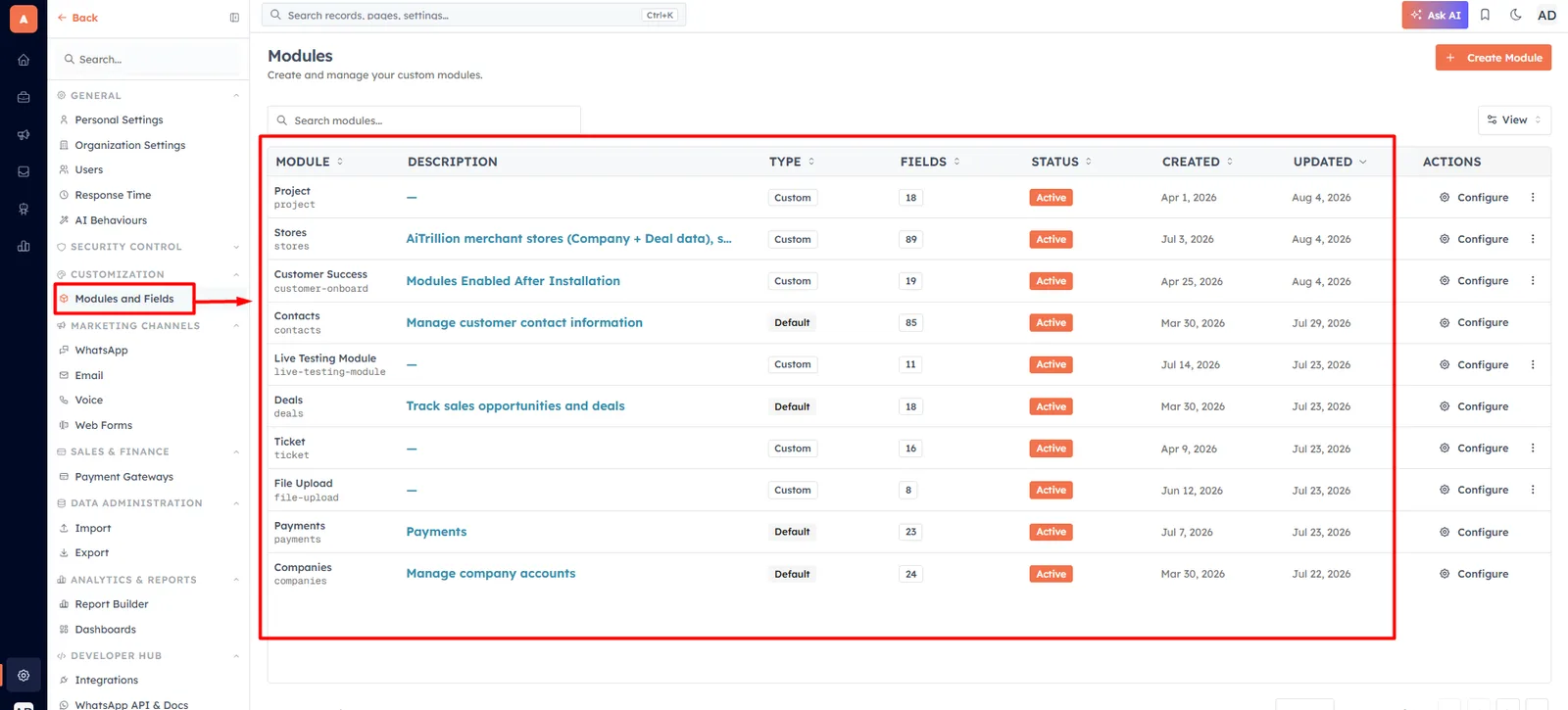 How to reorder fields