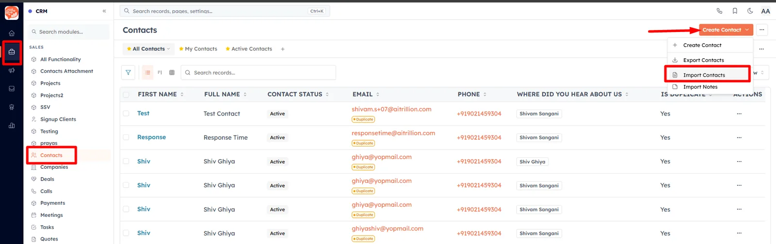 Option 2 — Import via CSV