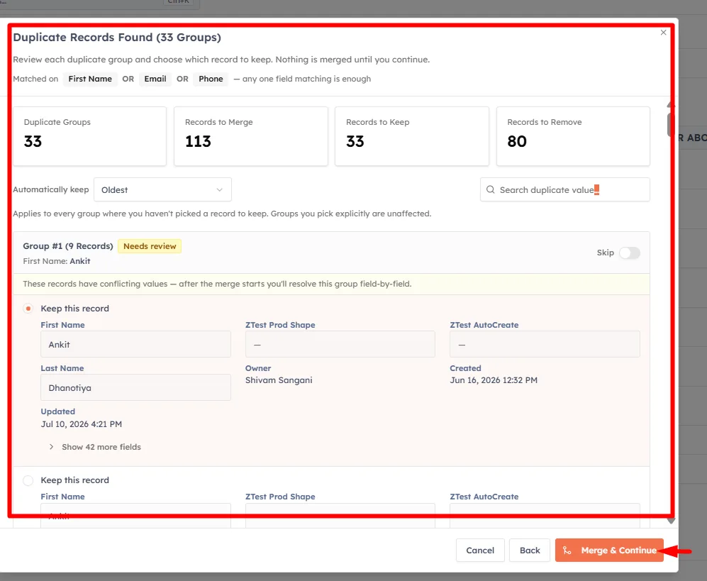 Run a deduplication scan