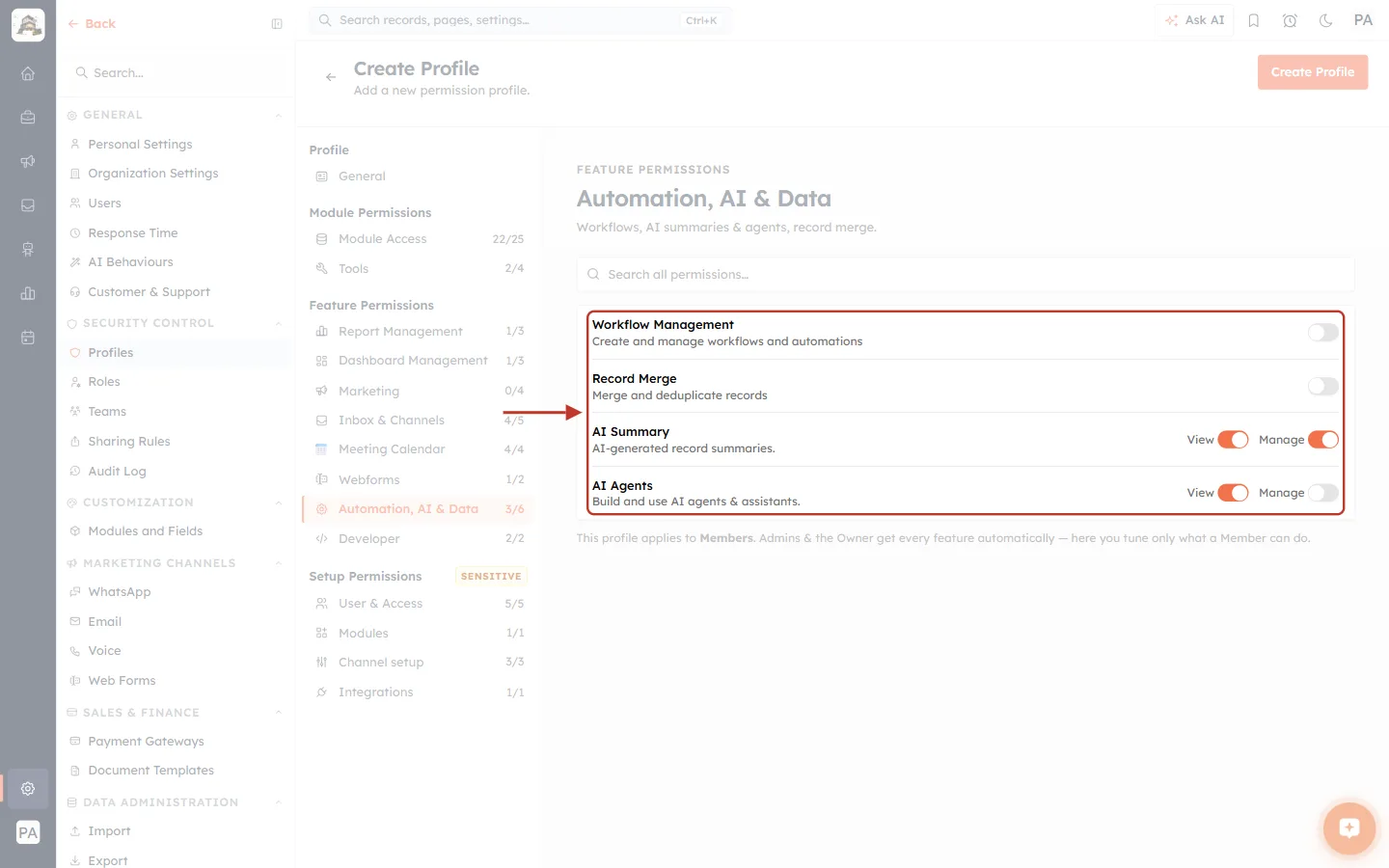 Automation, AI & Data for a sales representative