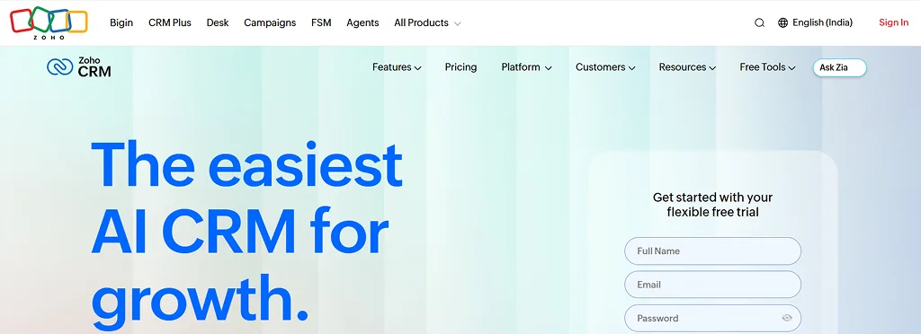 Zoho CRM for Shopify agencies