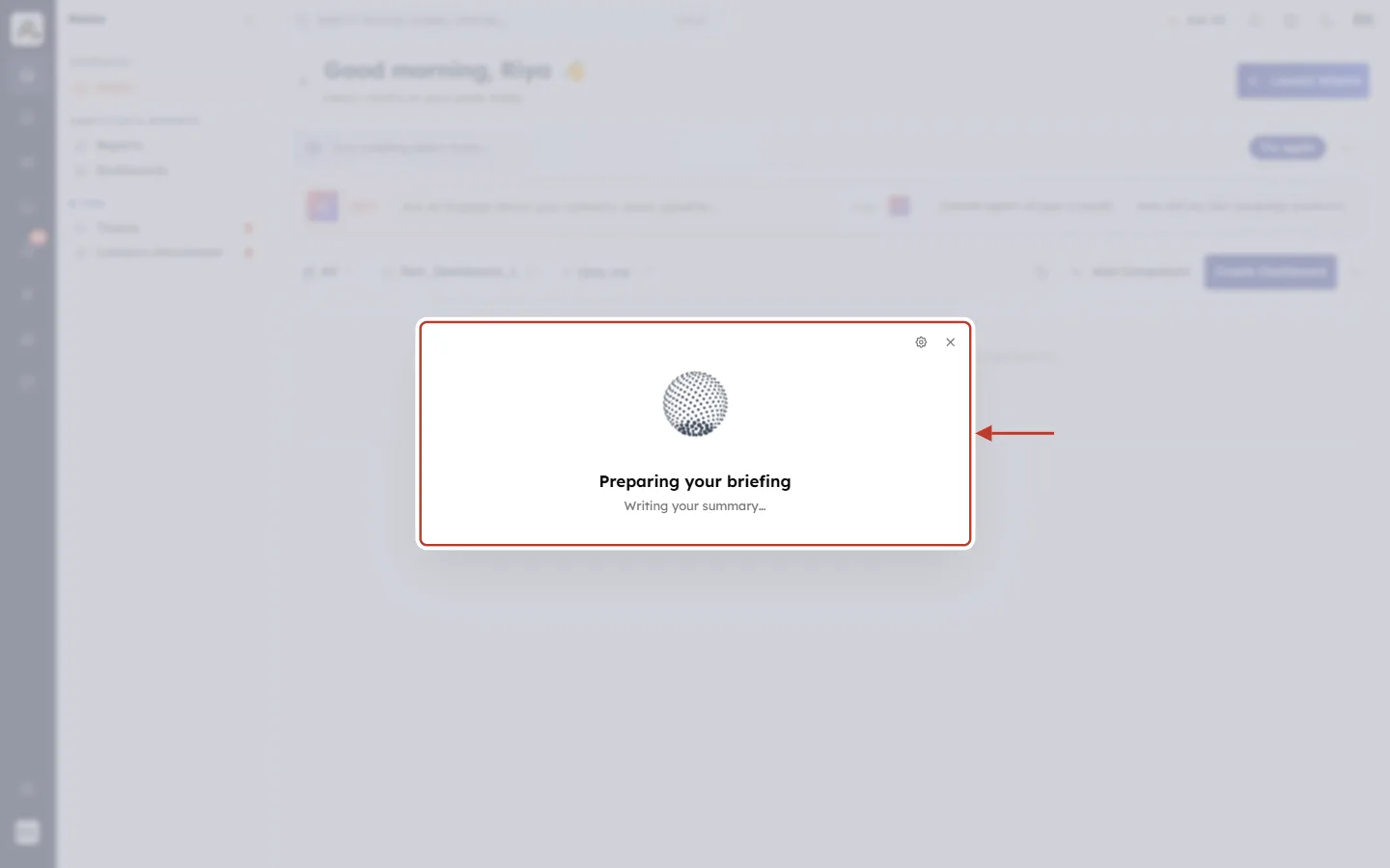 Preparing your briefing window with the status line Checking Calls…