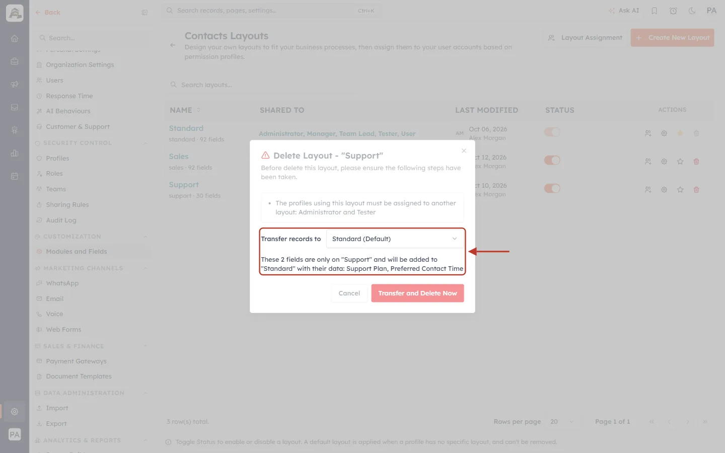 These 2 fields are only on Support and will be added to Standard