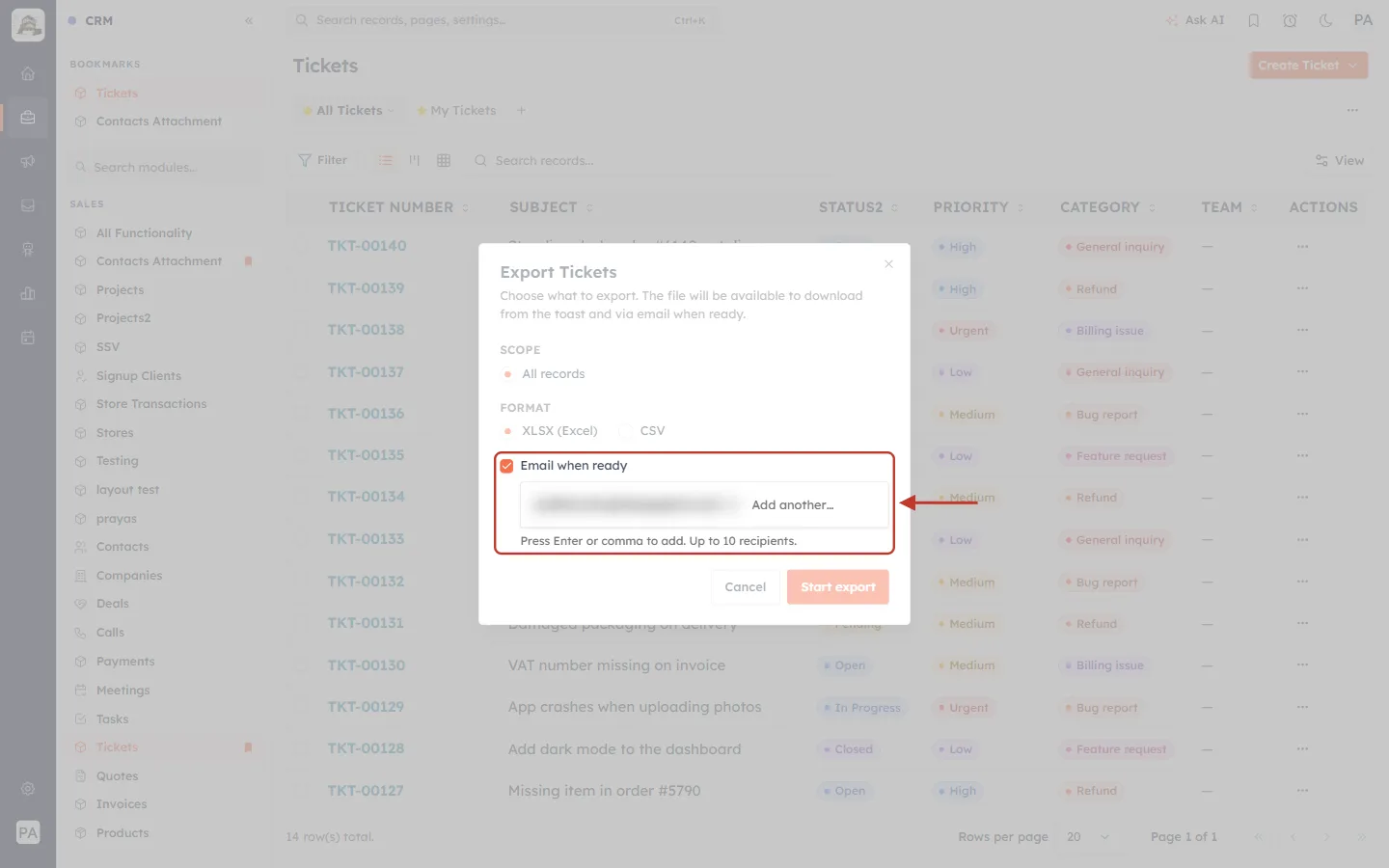 Email when ready