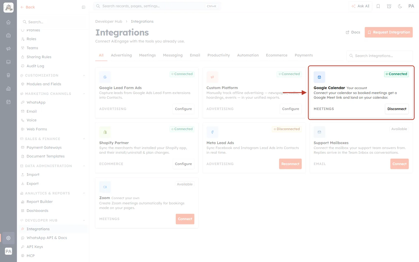 Google Calendar, a personal integration