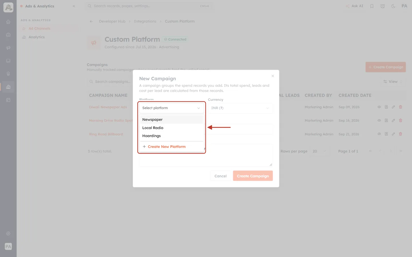 The Platform list