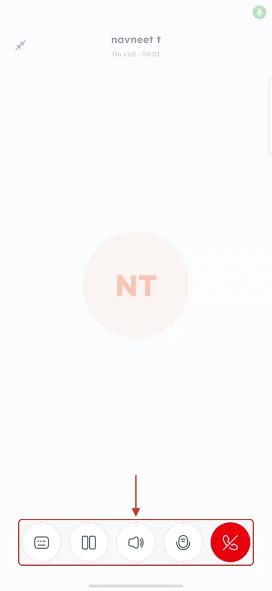 The in-call buttons