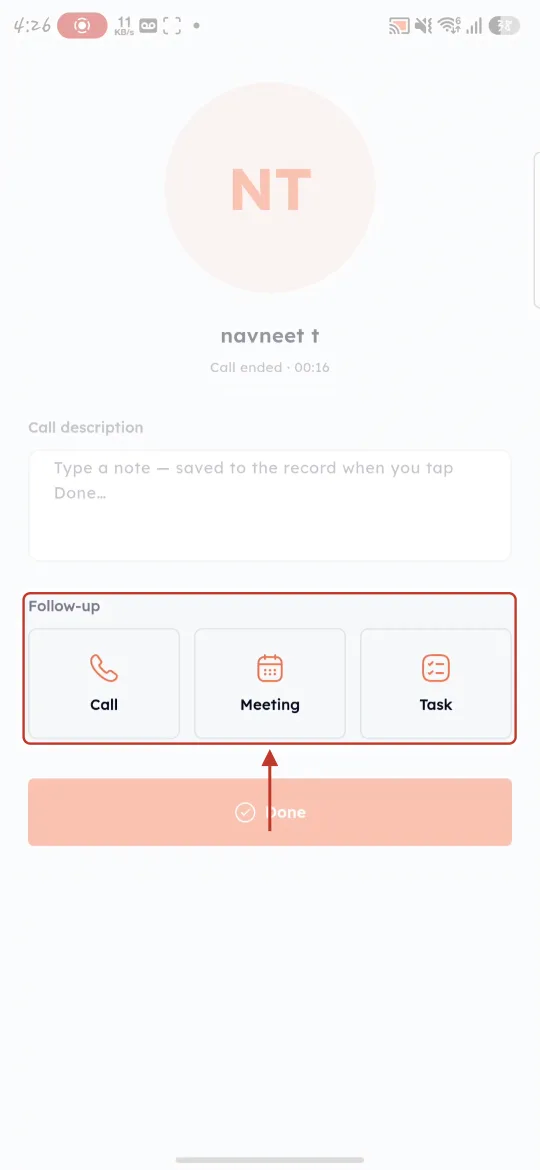 Follow-up buttons