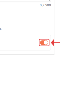 Active switch on the Create Team form