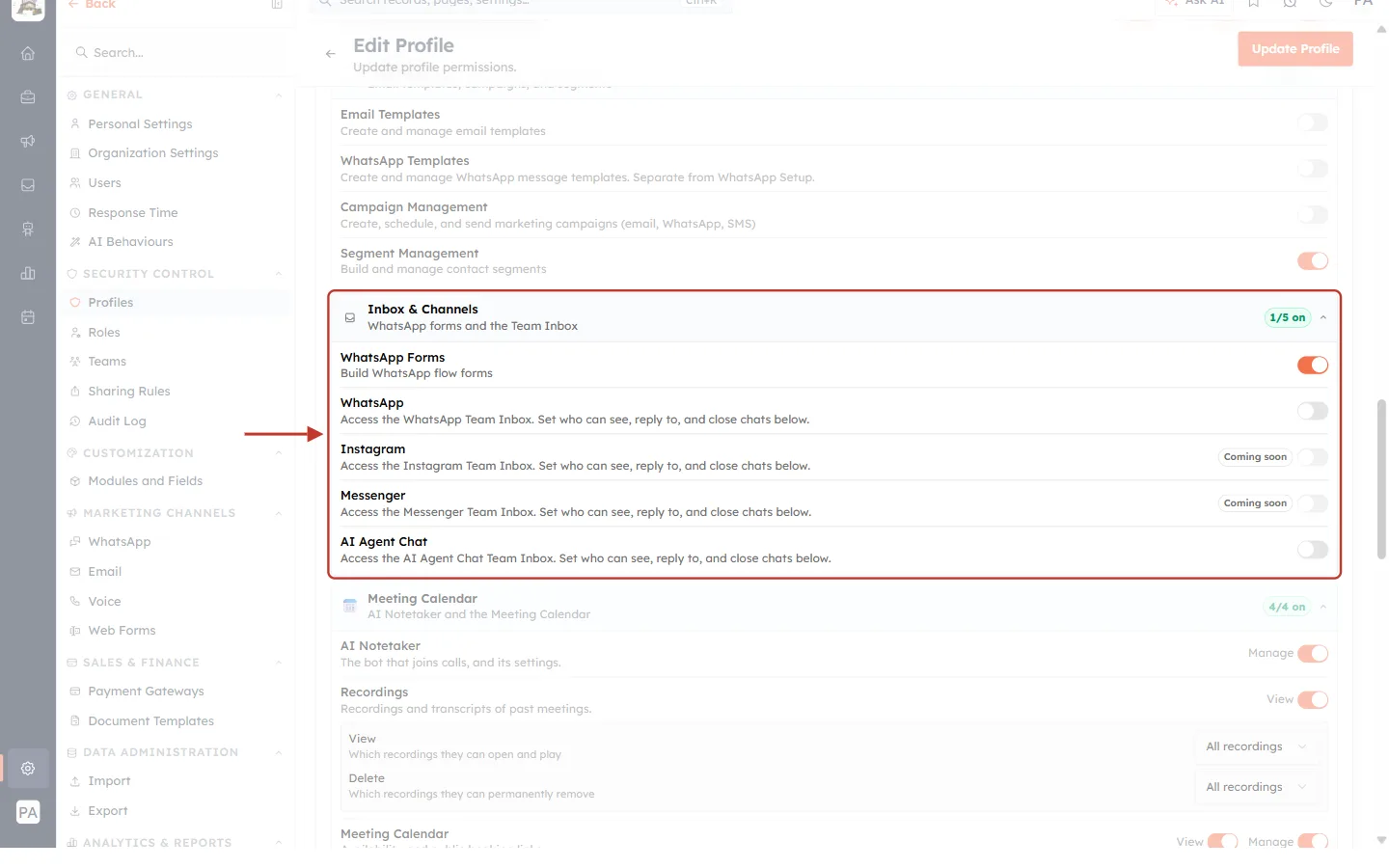 The Inbox & Channels group