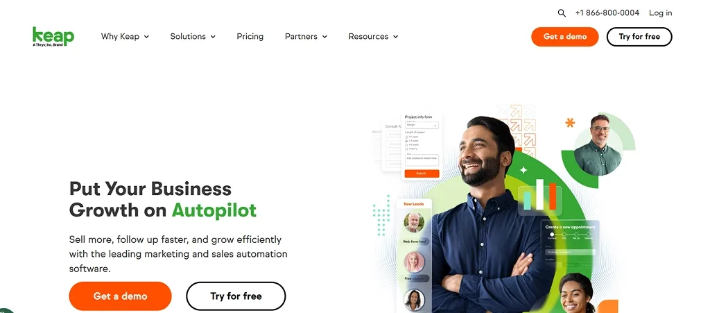 Keap CRM sales and marketing automation