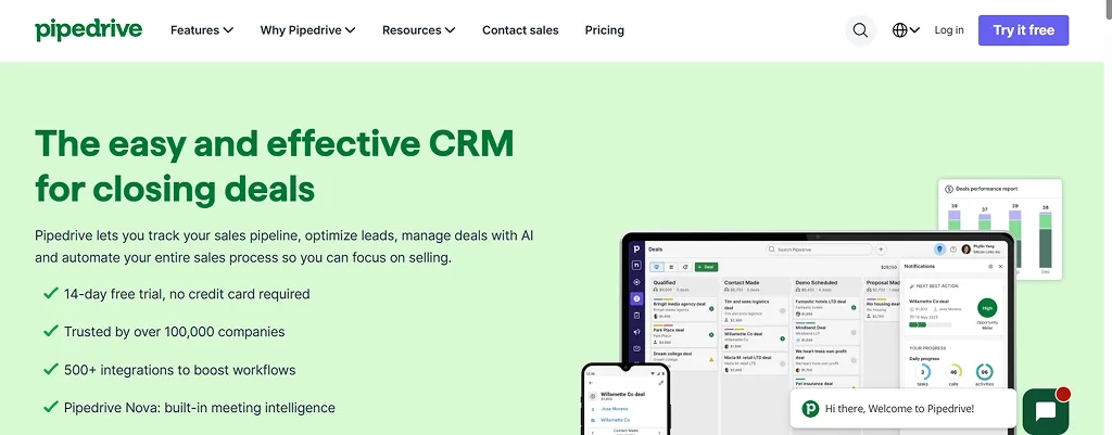 Pipedrive real estate deal pipeline CRM