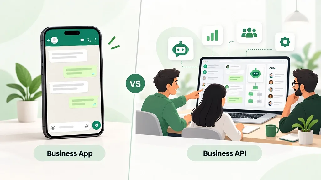 WhatsApp Business App vs WhatsApp Business API comparison