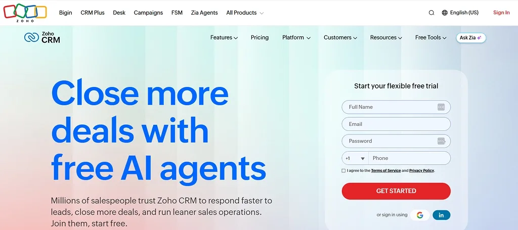 Zoho CRM as a HubSpot alternative for growing sales teams